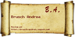 Brusch Andrea névjegykártya